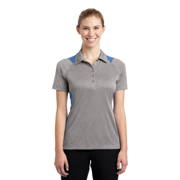 Ladies Heather Colorblock Contender  Performance Polo Thumbnail